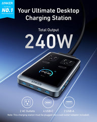 Anker Prime detalle de USB-C y USB-A para carga rápida de dispositivos