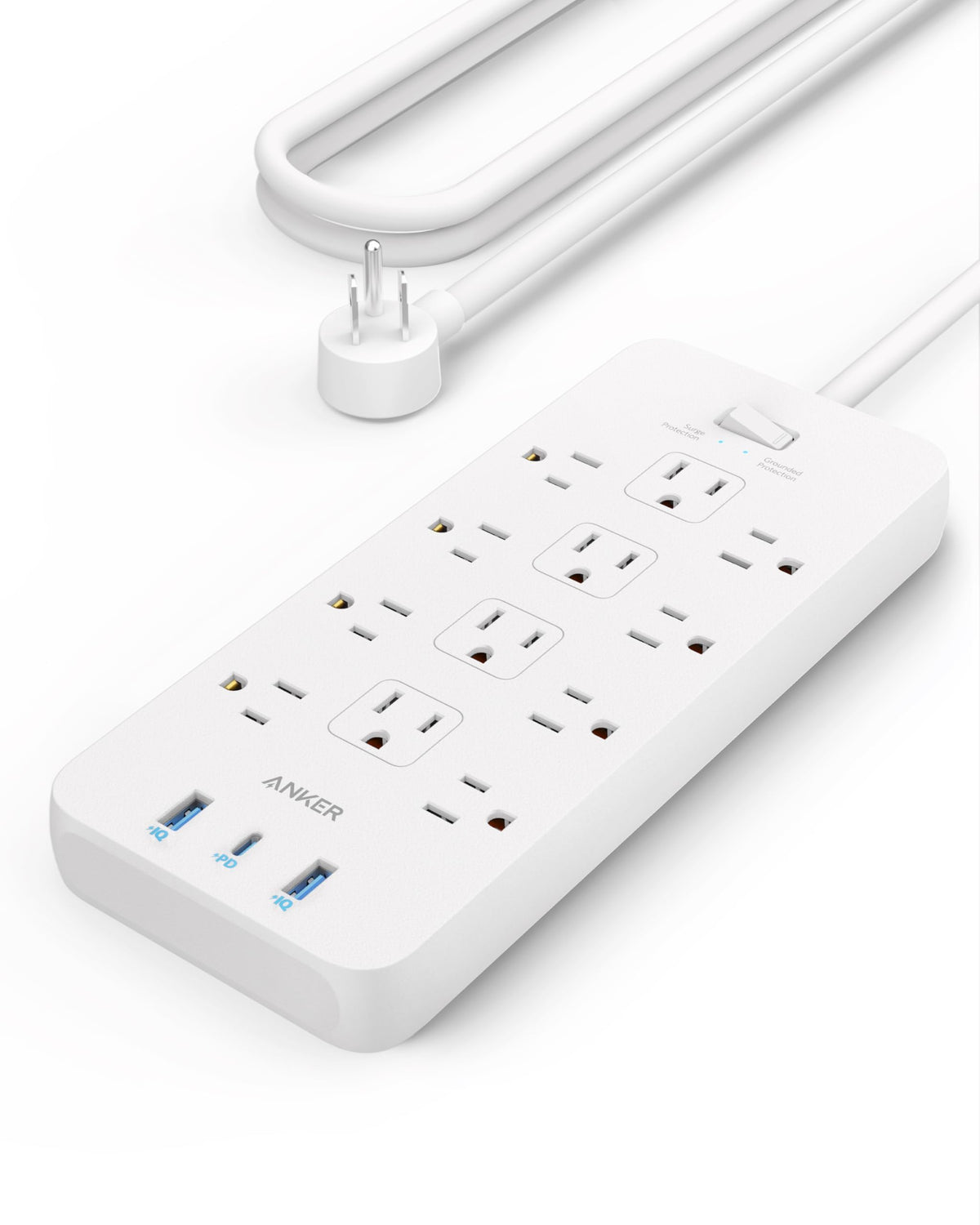 Anker regleta frontal con 12 tomas y puertos USB, organiza y alimenta múltiples dispositivos