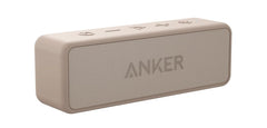 Anker Soundcore 2 frontal mostrando diseño portátil y controles, aporta portabilidad