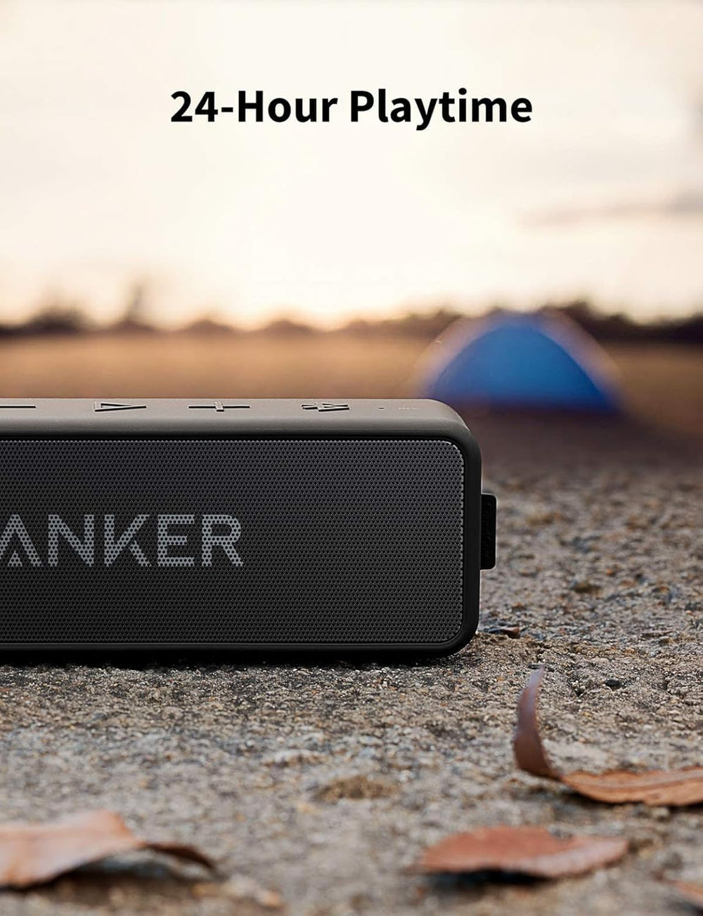 Anker Soundcore 2 primer plano del puerto de graves que mejora los bajos