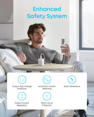 Anker primer plano del cable USB-C mostrando resistencia y durabilidad