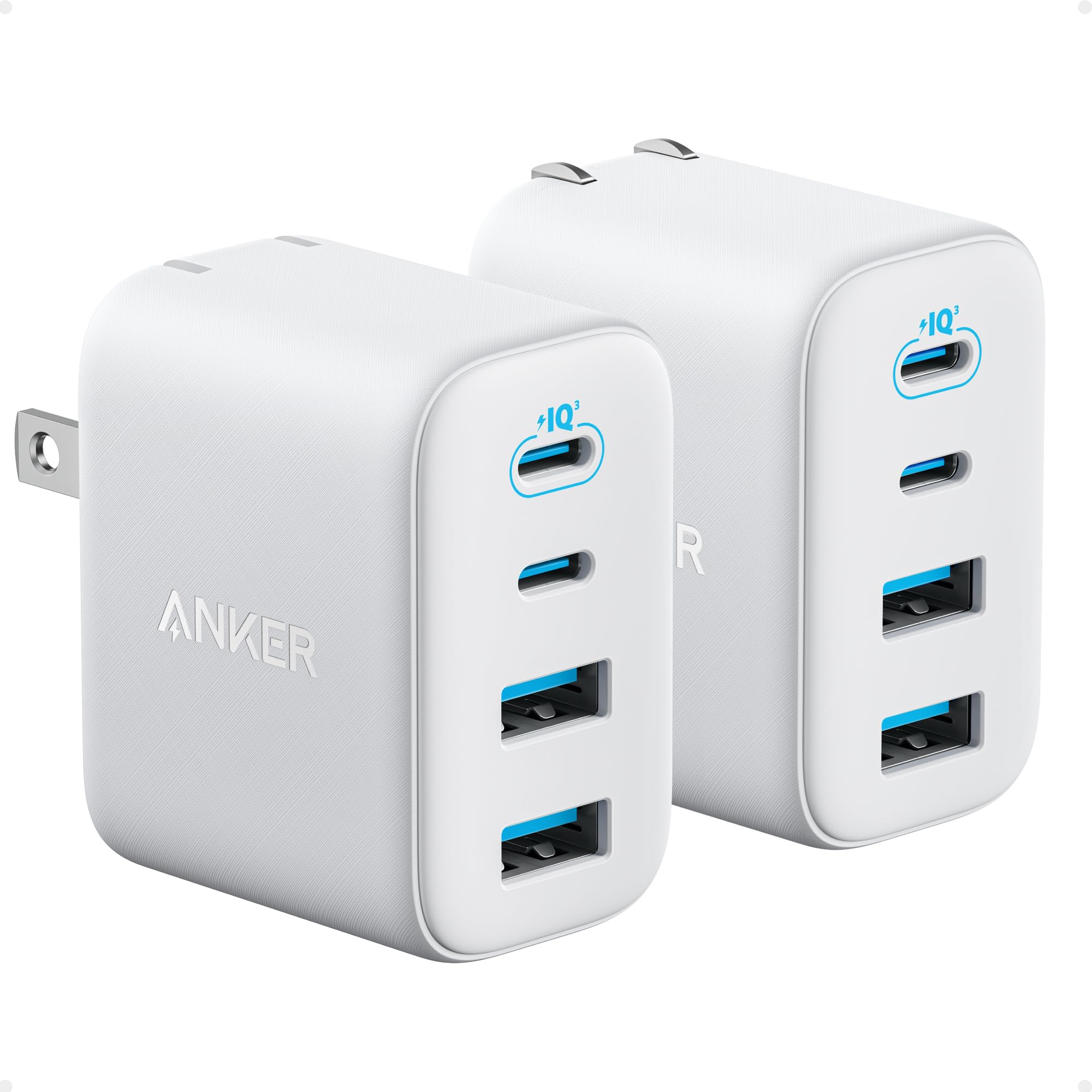 Anker Zolo vista frontal mostrando 4 puertos y carga múltiple
