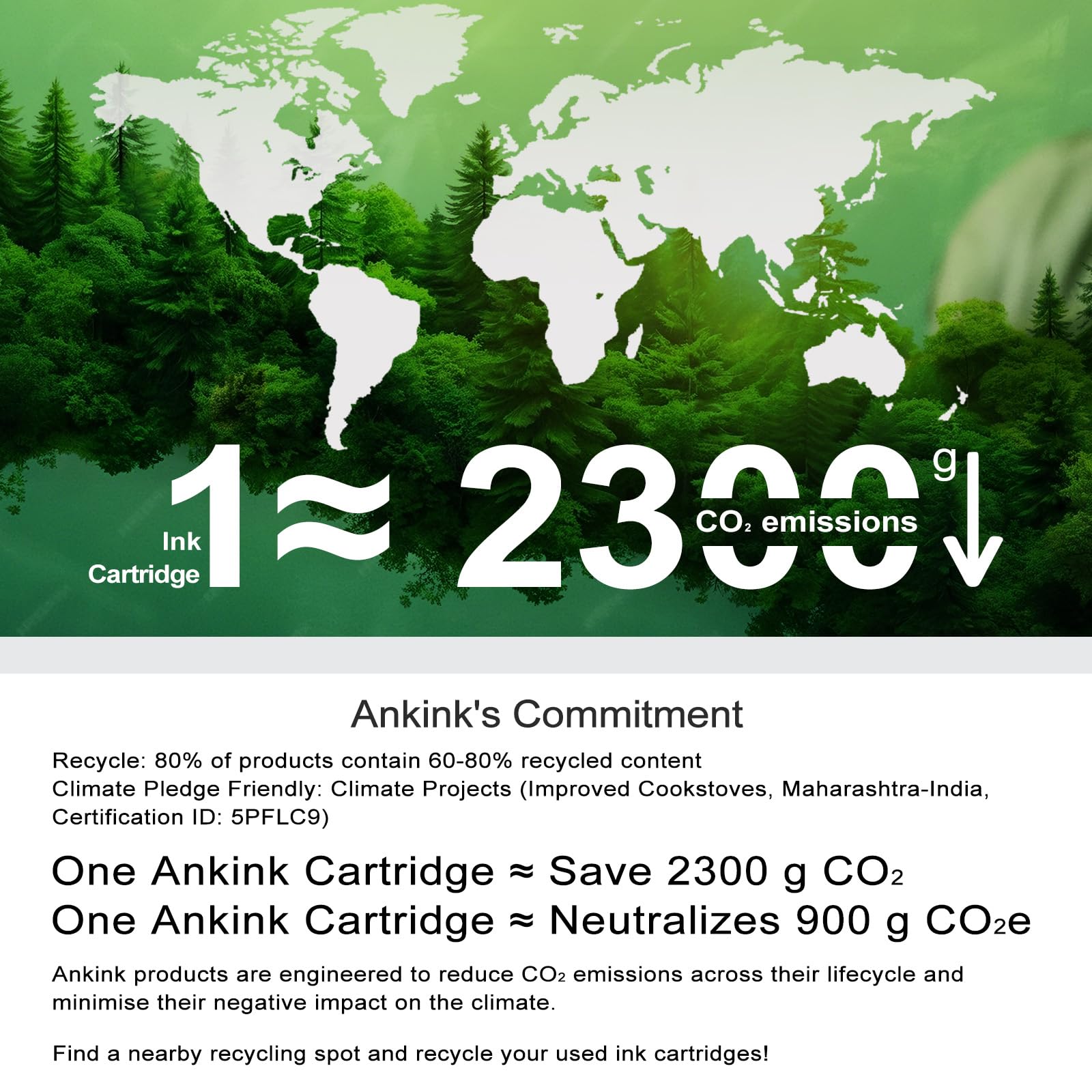 Ankink paquete doble 245XL listo para reemplazo y mayor duración