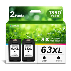 Ankink cartucho 63XL empacado frontal muestra contenido listo para instalar