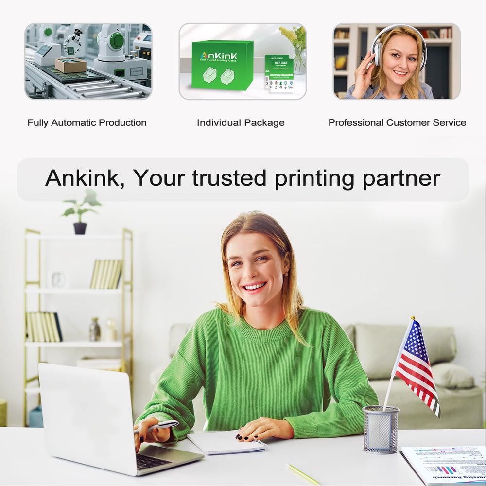 Ankink cartuchos colocados en impresora instalación sencilla y funcionamiento estable