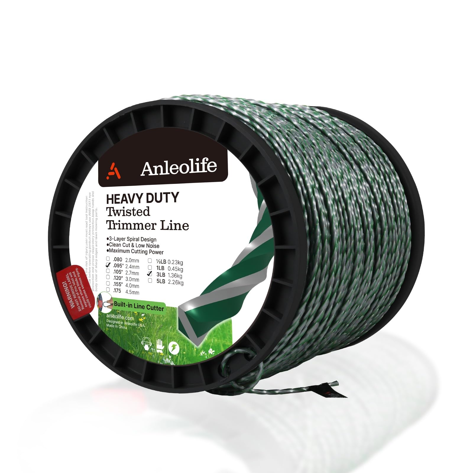 A ANLEOLIFE front spool packaging showing product and benefits for easy identification