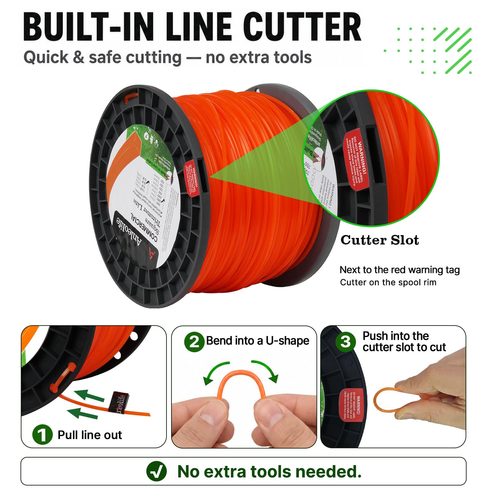 Anleolife trimming a lawn border showing cleaner, precise cuts
