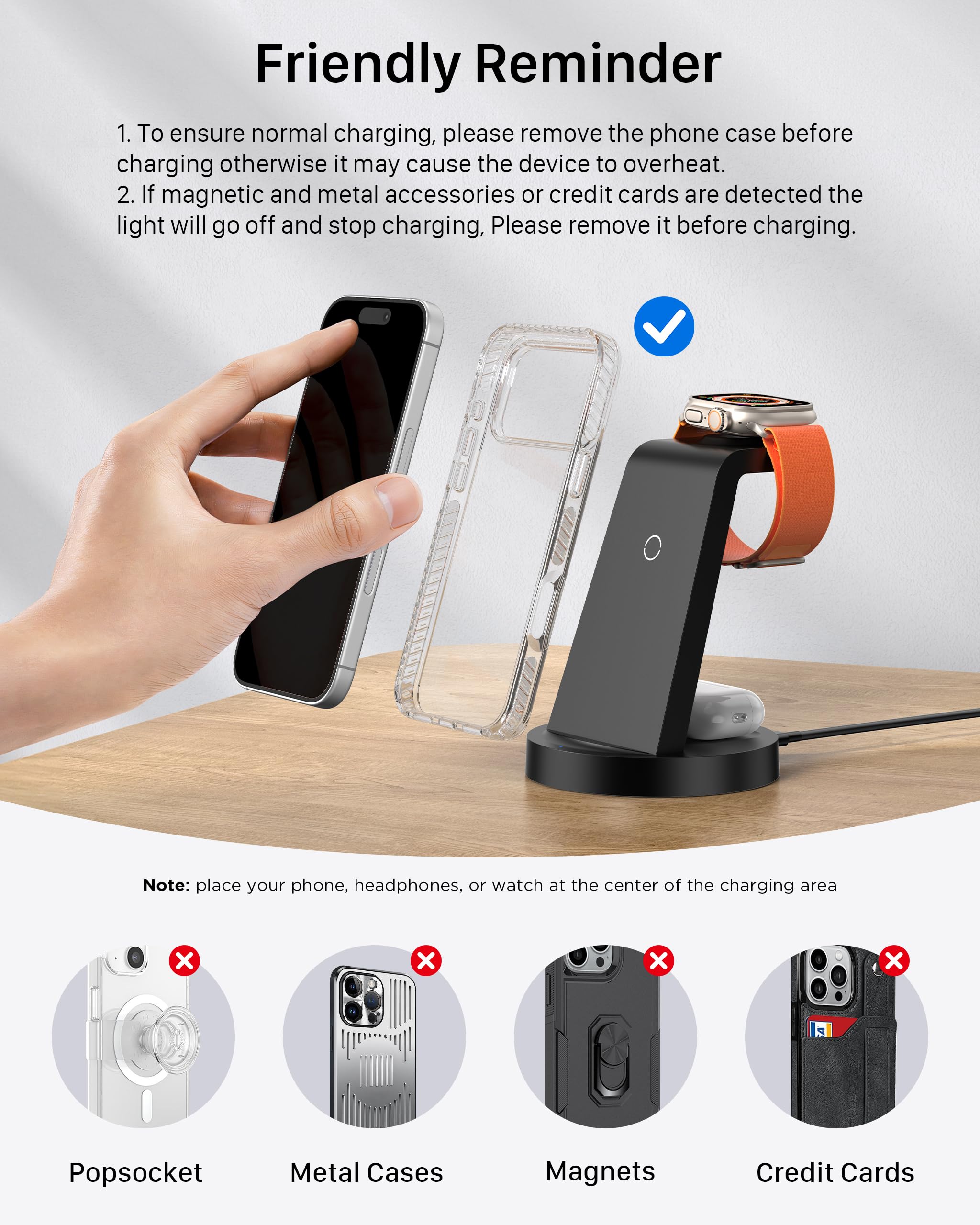 Anlmz adaptador 18W y cable USB‑C incluidos para carga rápida y estable