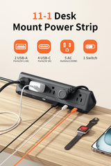 AnnTane vista superior con entradas AC y USB, accesibilidad instantánea