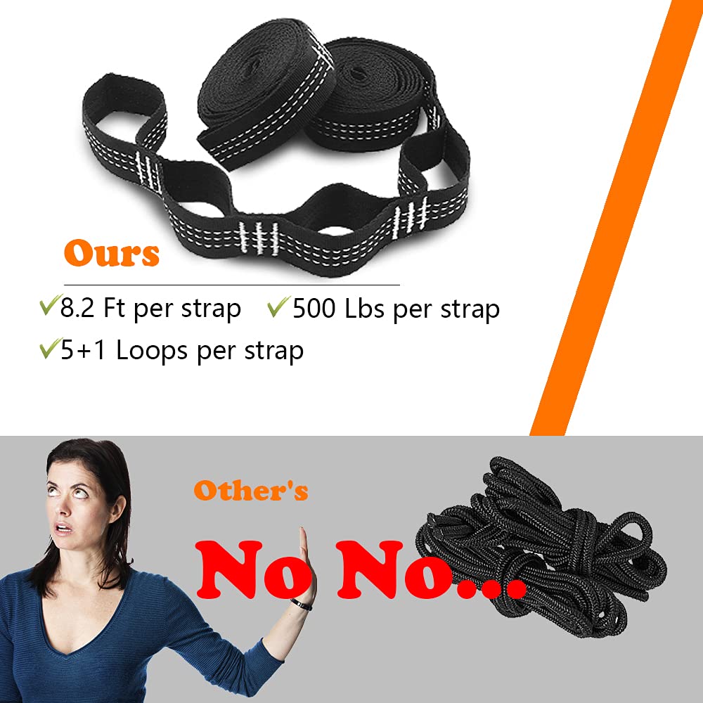 AnorTrek cintas para árboles con múltiples anillas mostrando fácil ajuste y versatilidad