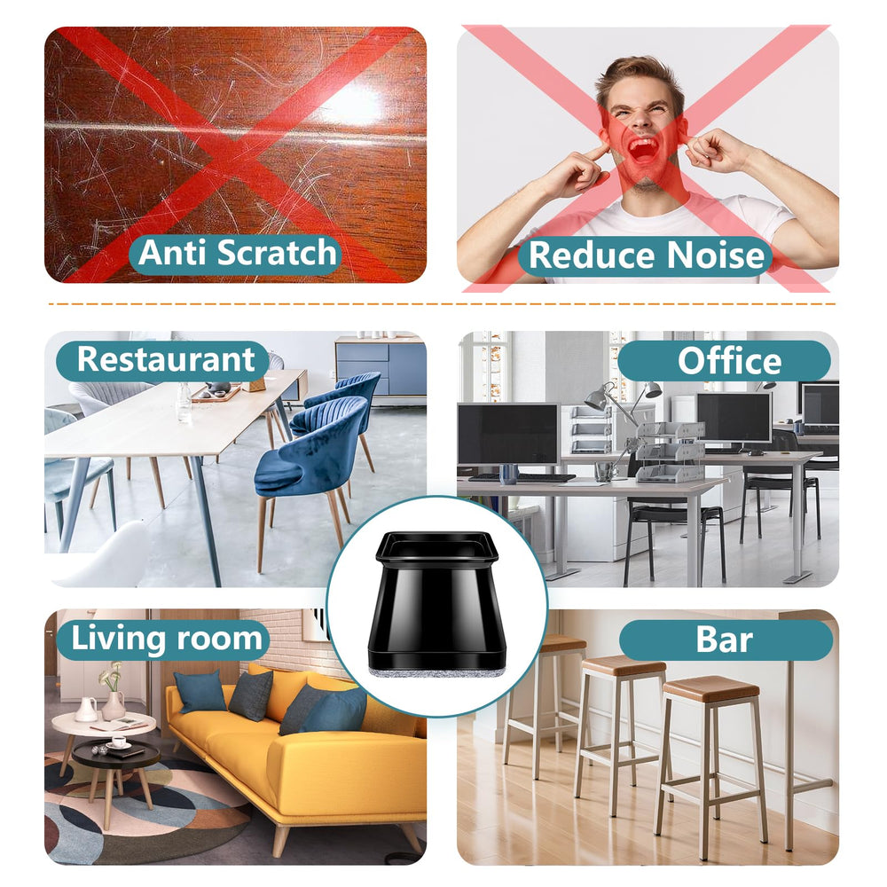 Ansible en cocina con mesas y sillas, mejora estética y protege pisos