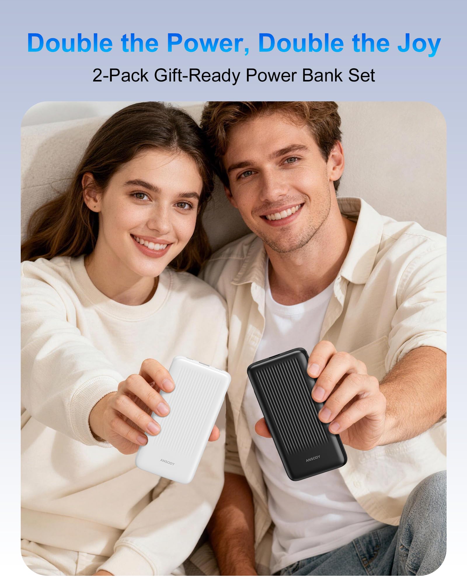 Ansody cable USB-C incluido listo para cargar al instante