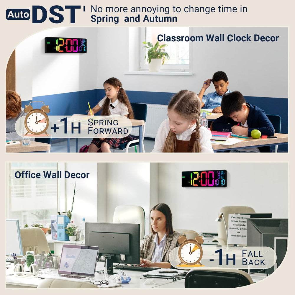 ANSOPER reloj sobre pared en sala creando ambiente con colores personalizados