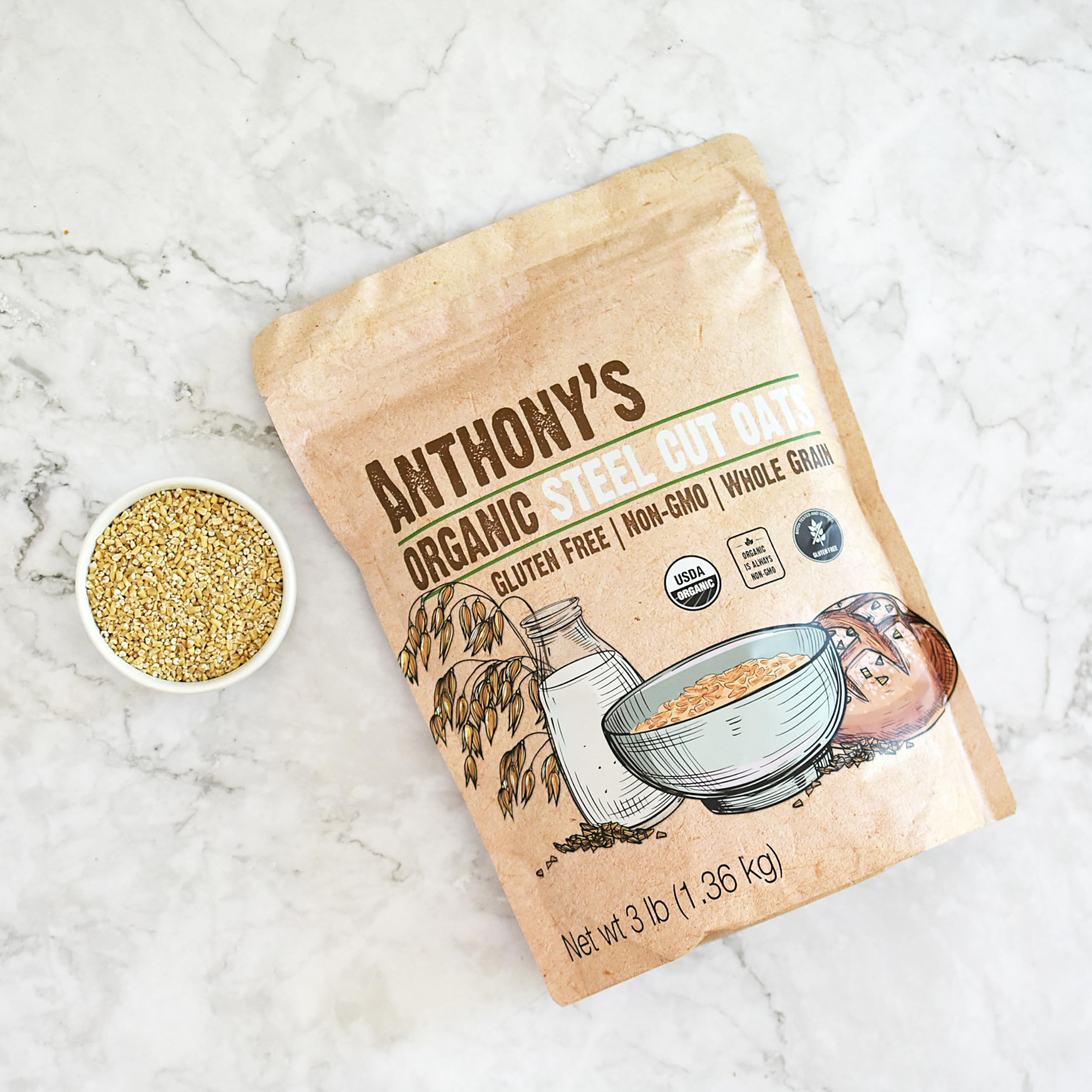 Anthony's escena de cocina con desayuno listo, inspira comidas caseras saludables