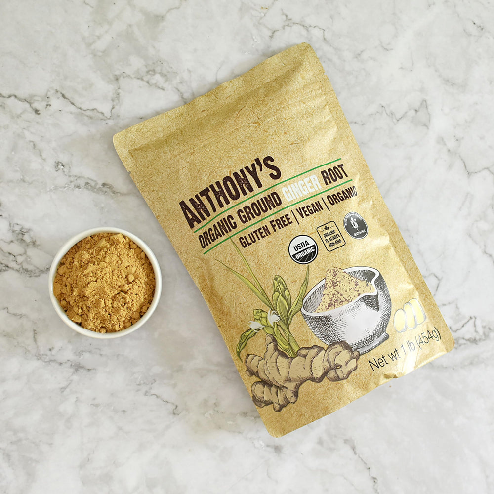 Anthony's etiqueta con certificaciones USDA Organic y Non-GMO para confianza