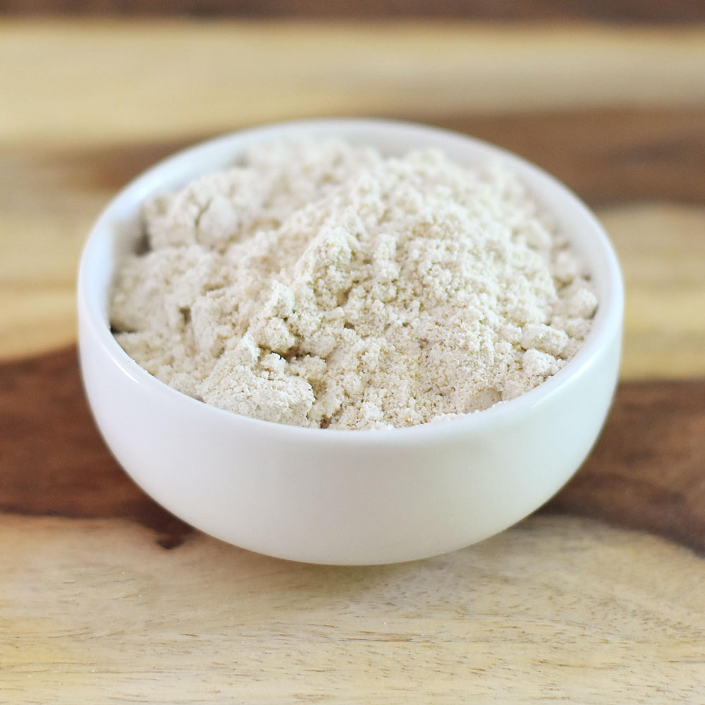 Etiqueta de Anthony's harina de avena mostrando sellos USDA Organic y Non-GMO