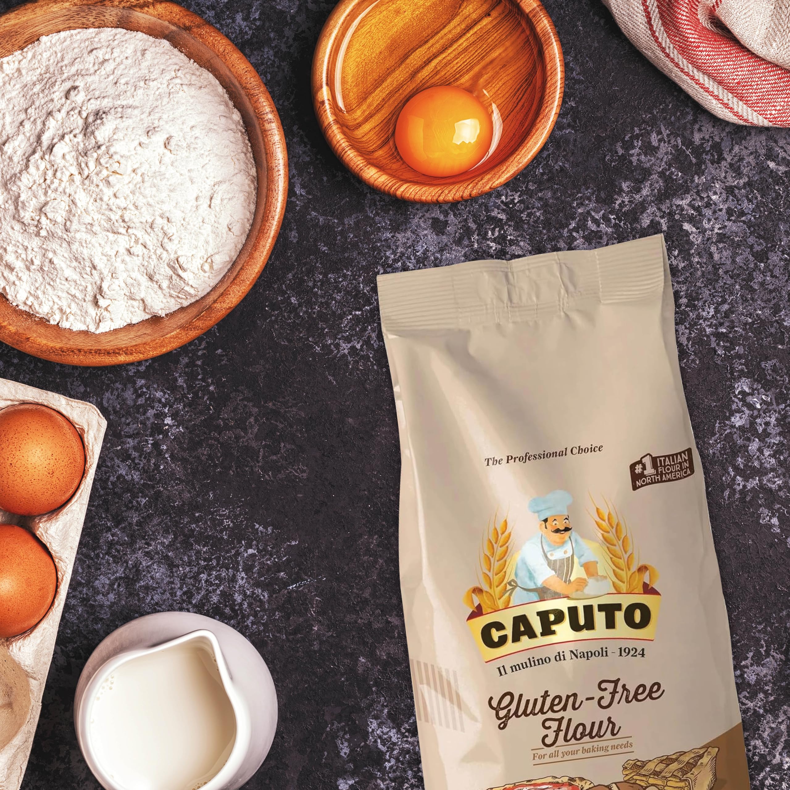 Antimo Caputo pan sin gluten cortado que muestra miga suave