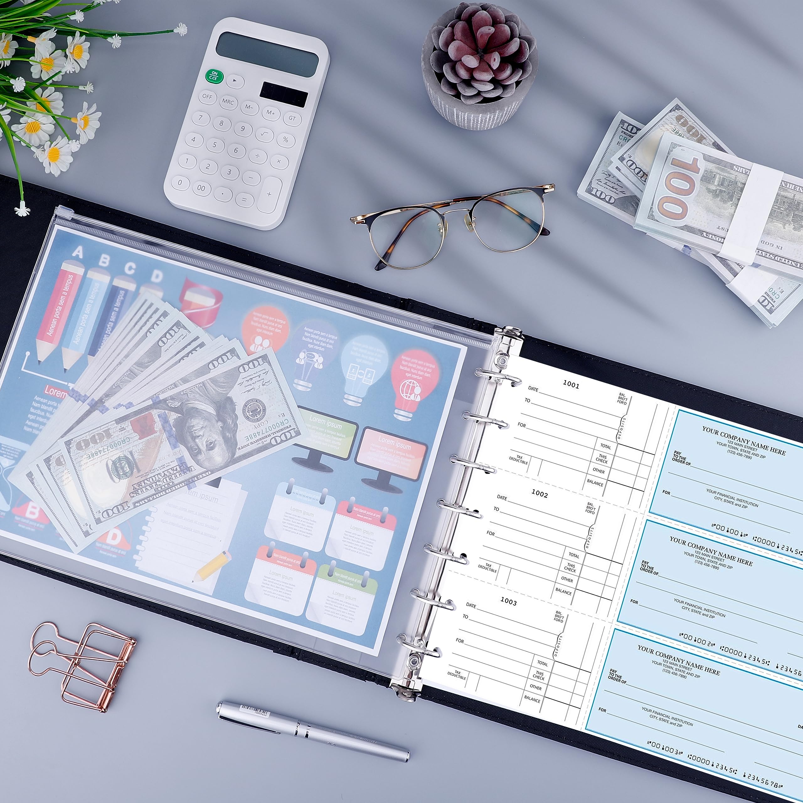 Antner interior con cheques 9×13 organizados, acceso rápido y orden