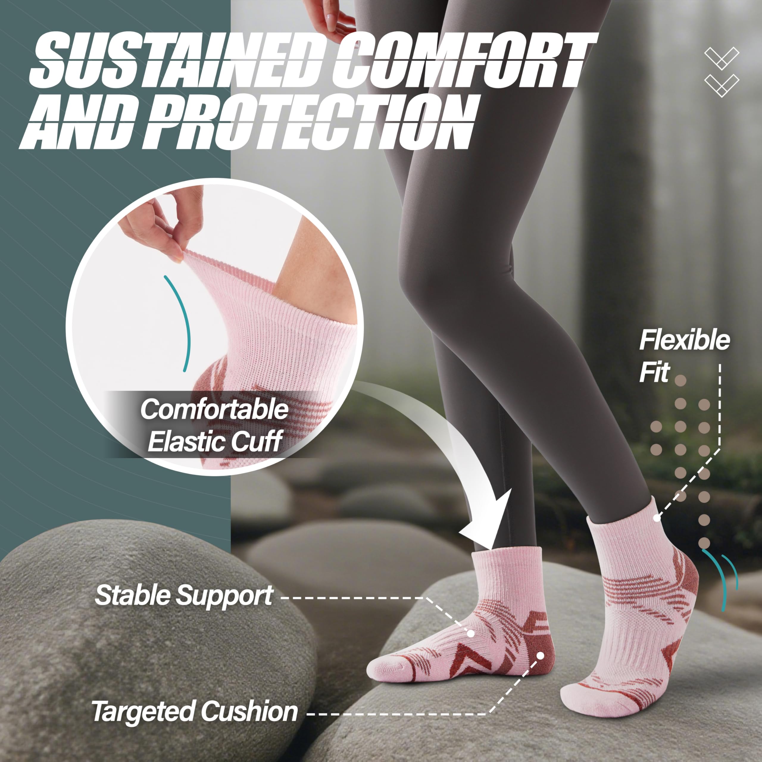 ANTSANG reinforced heel detail displaying durability and extended wear life
