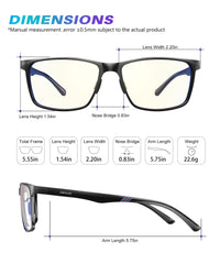 ANYLUV gafas en uso frente a ordenador reduciendo fatiga visual