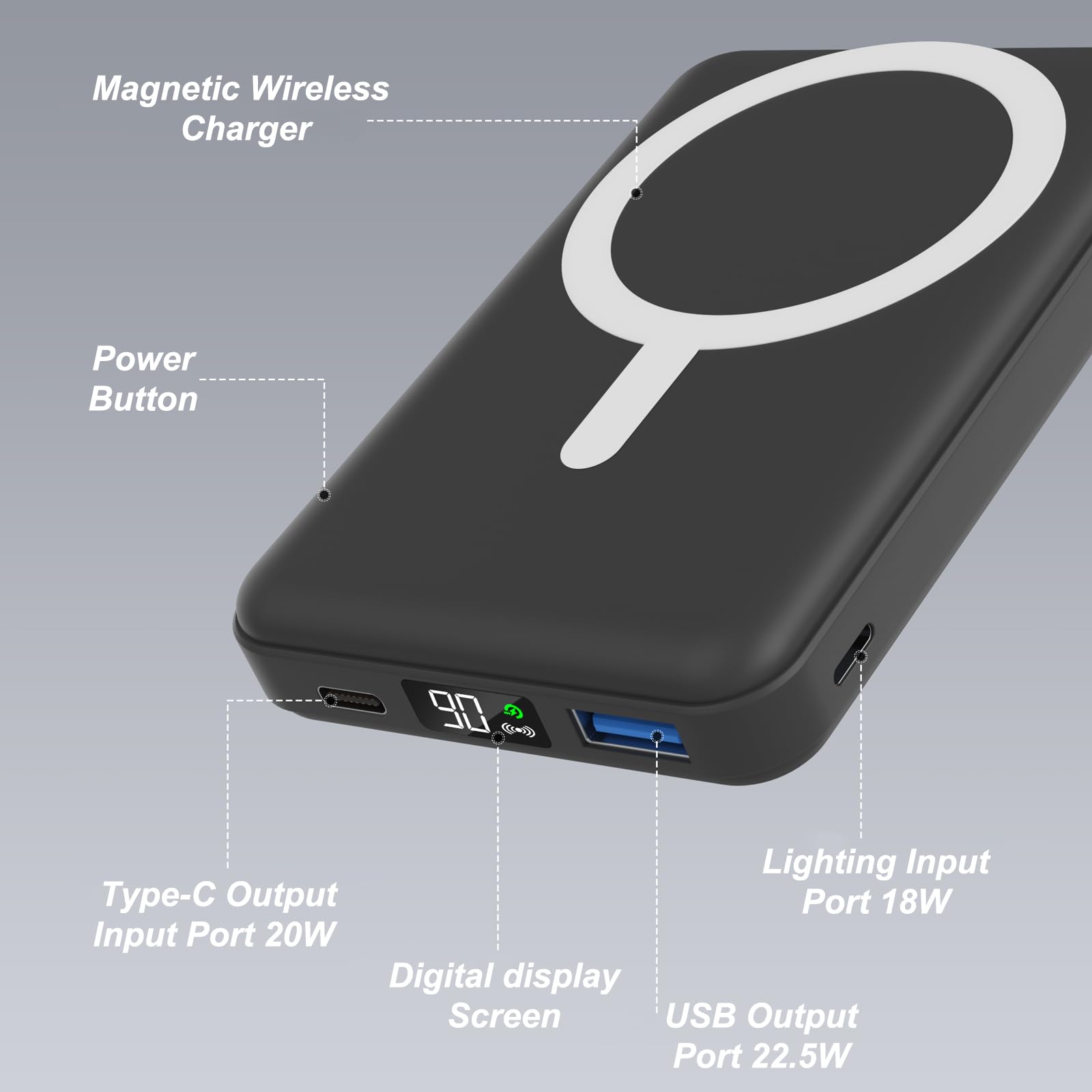 AOGUERBE soporte plegable sosteniendo un iPhone durante videollamada