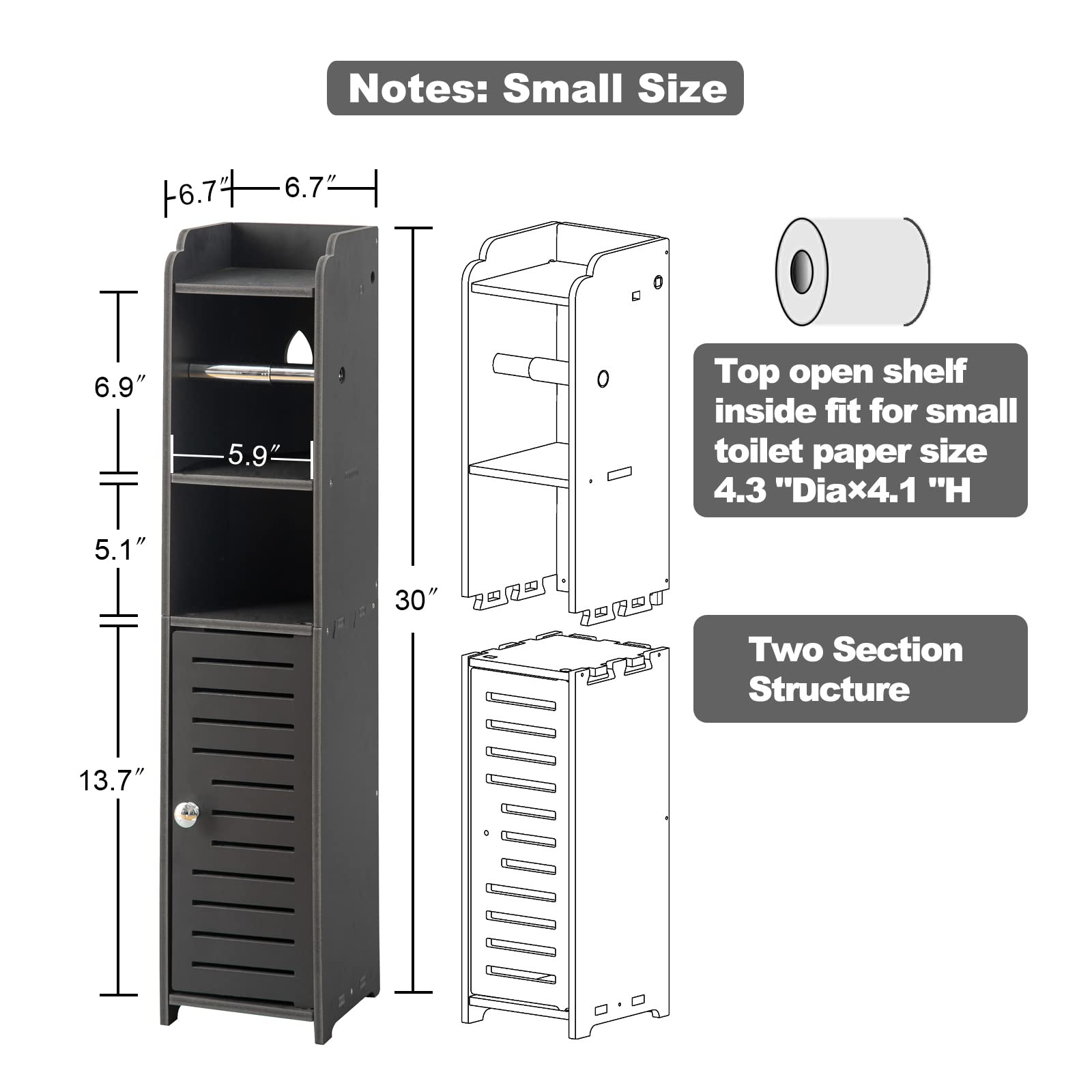 AOJEZOR in small bathroom scene illustrating renter-friendly, drill-free solution