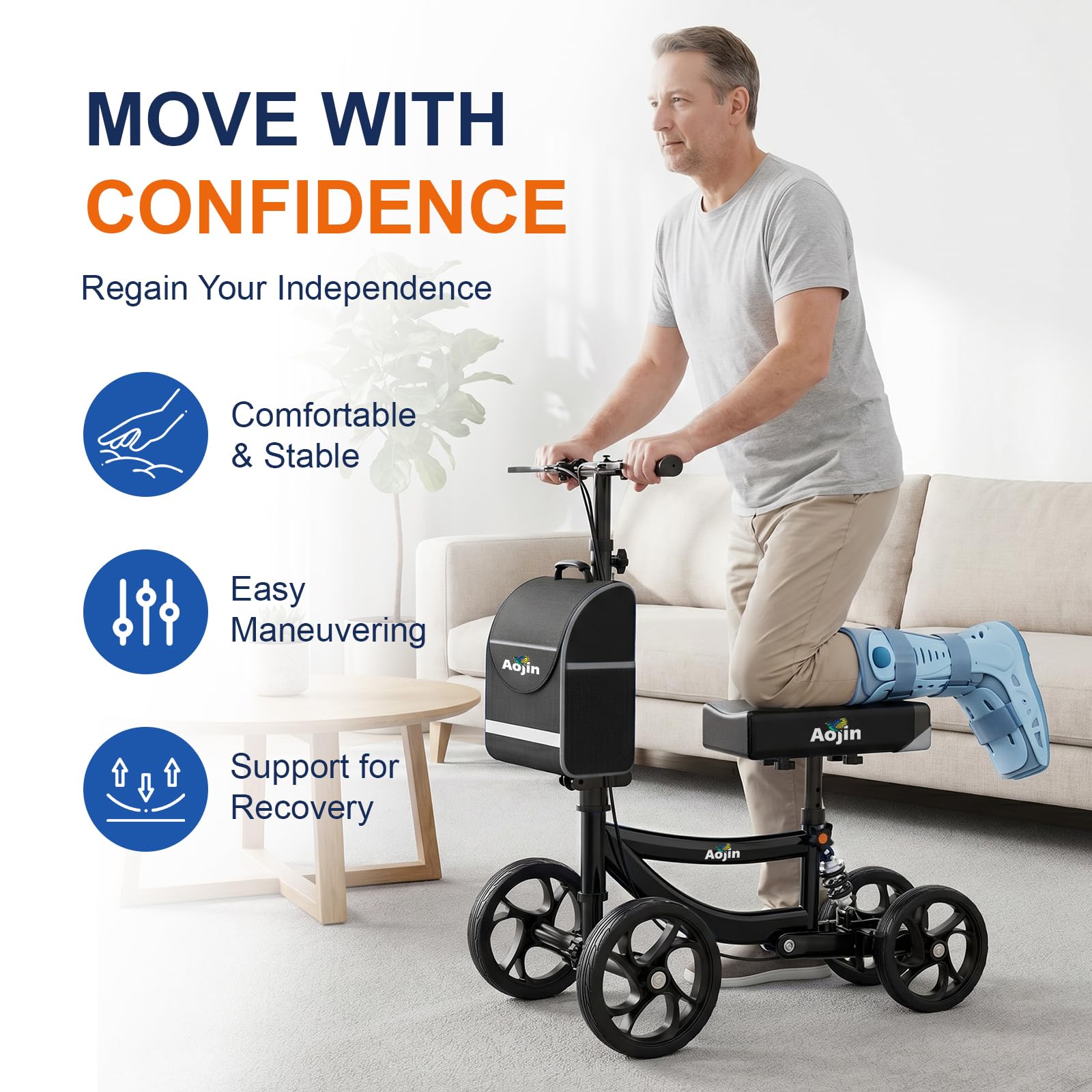 Aojin manillar ajustable para un agarre ergonómico y ajuste personalizado