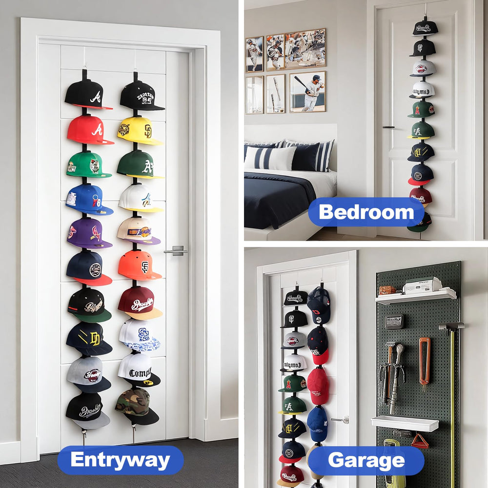 Aoodaily comparación de tamaño mostrando varias gorras para ver capacidad real