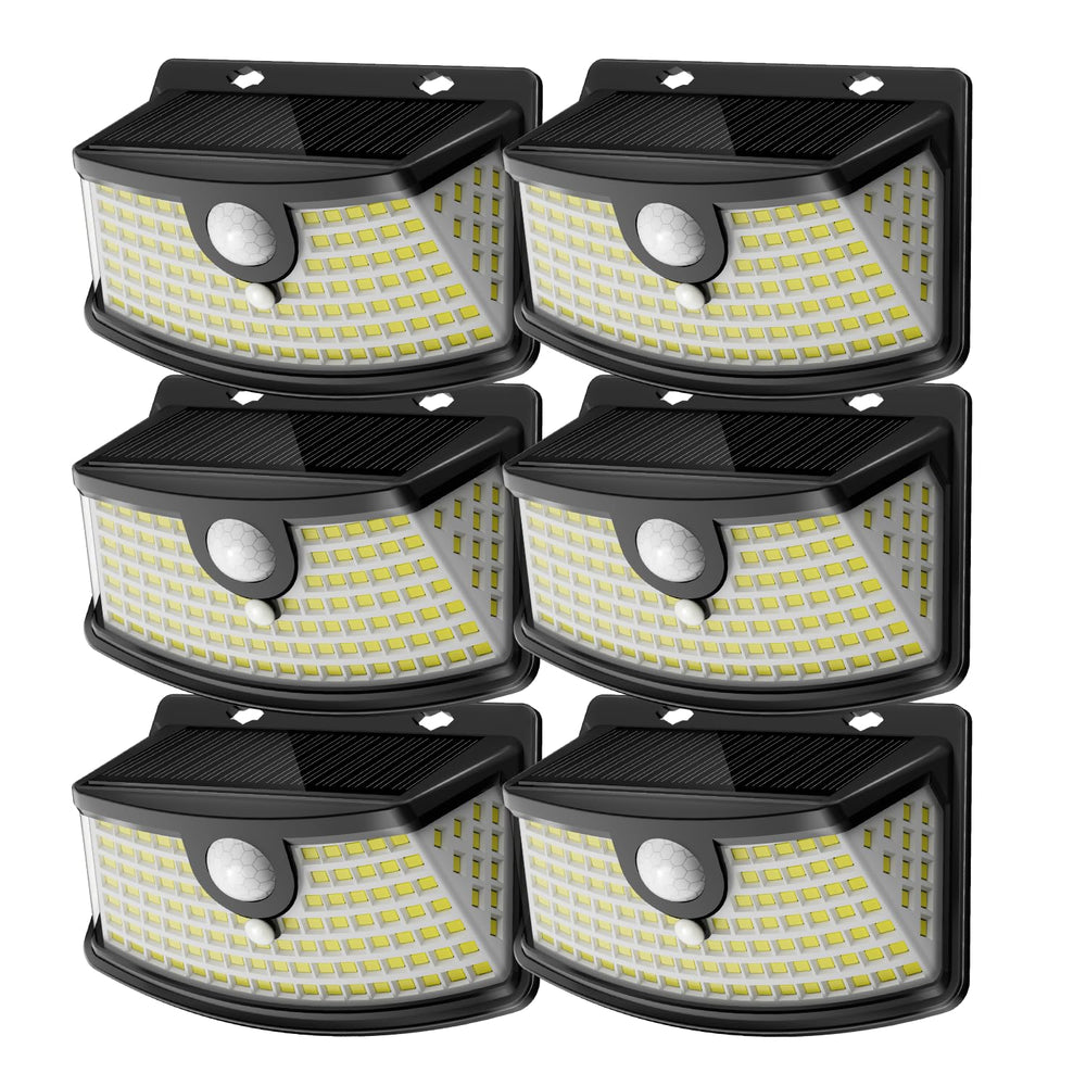Aootek vista frontal del paquete de seis luces mostrando diseño compacto y beneficio de iluminación