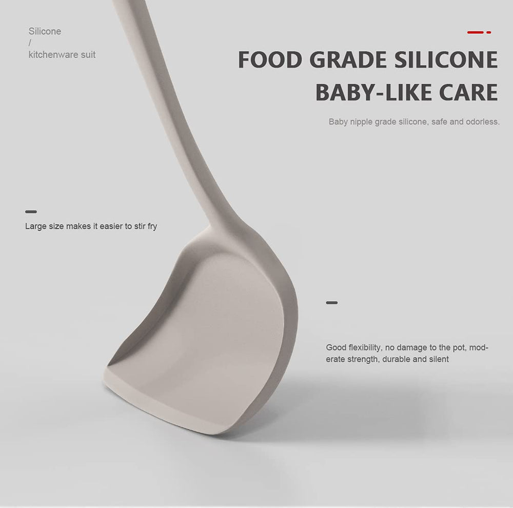 AOTHOD utensils in nonstick pan demonstrating safe scratch-free cooking