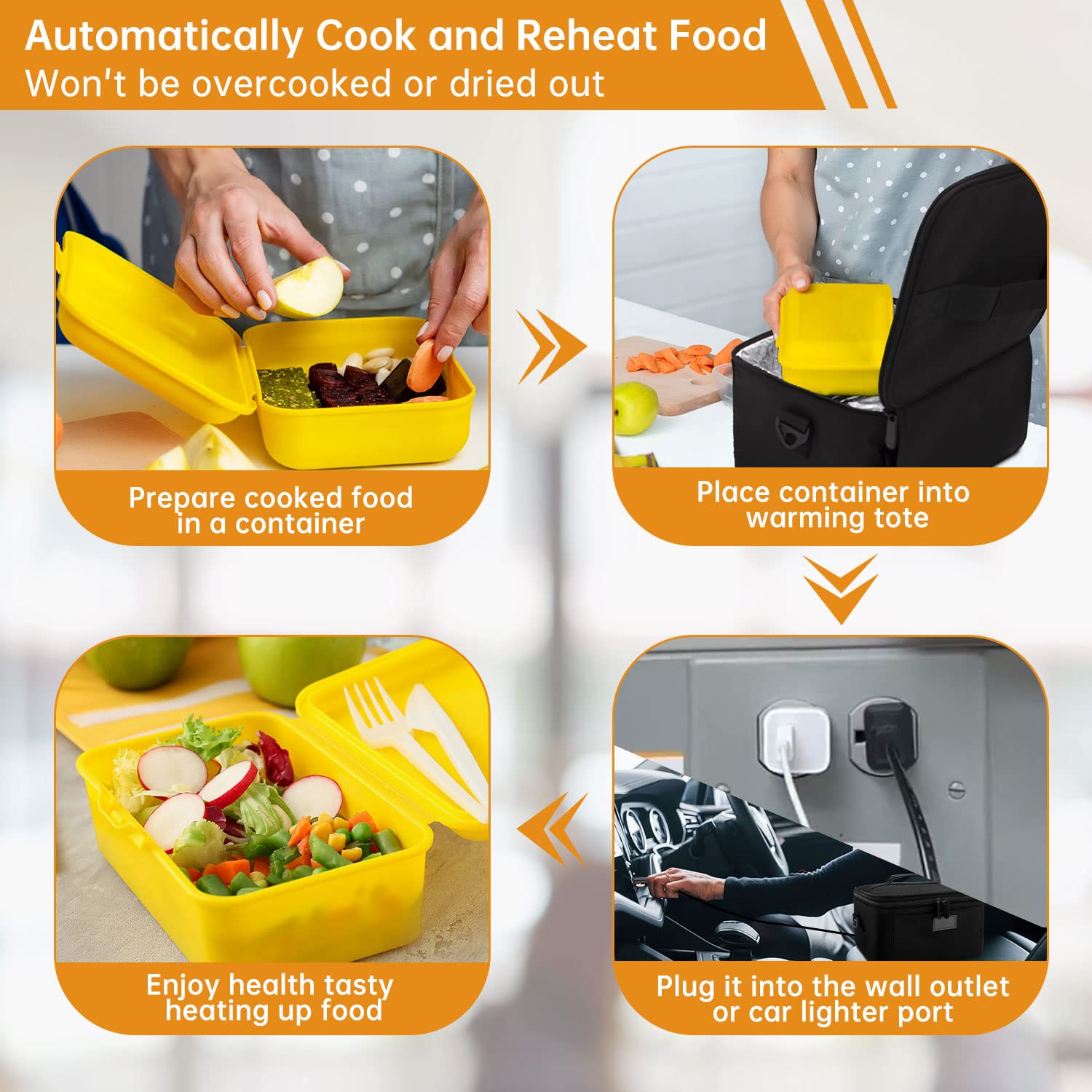 Aotto caja abierta con comida caliente lista para consumir