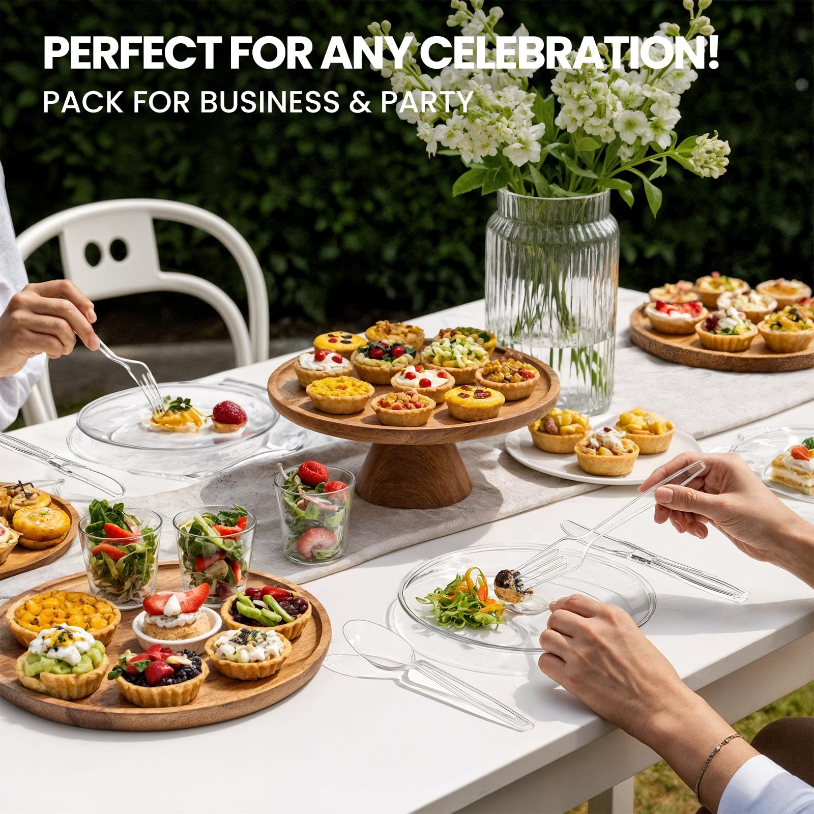 AOZITA caja abierta con 240 tenedores ideal para caterings y fiestas