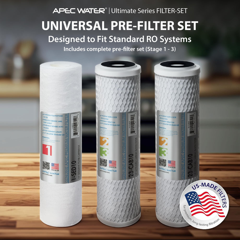 APEC WATER primer plano del filtro de polipropileno, captura eficaz de sedimentos