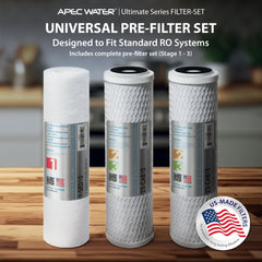 APEC WATER primer plano del filtro de polipropileno, captura eficaz de sedimentos
