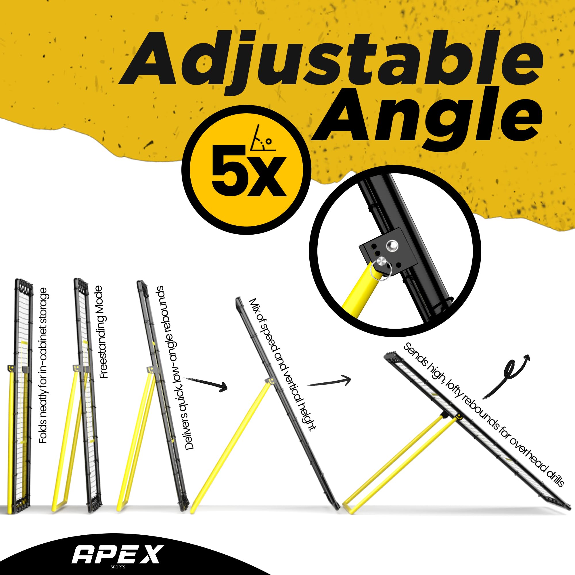Apex Sports detalle de malla knotless resistente a impactos