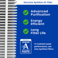 Aprilaire filtro 413 instalado en purificador mostrando mejora del aire