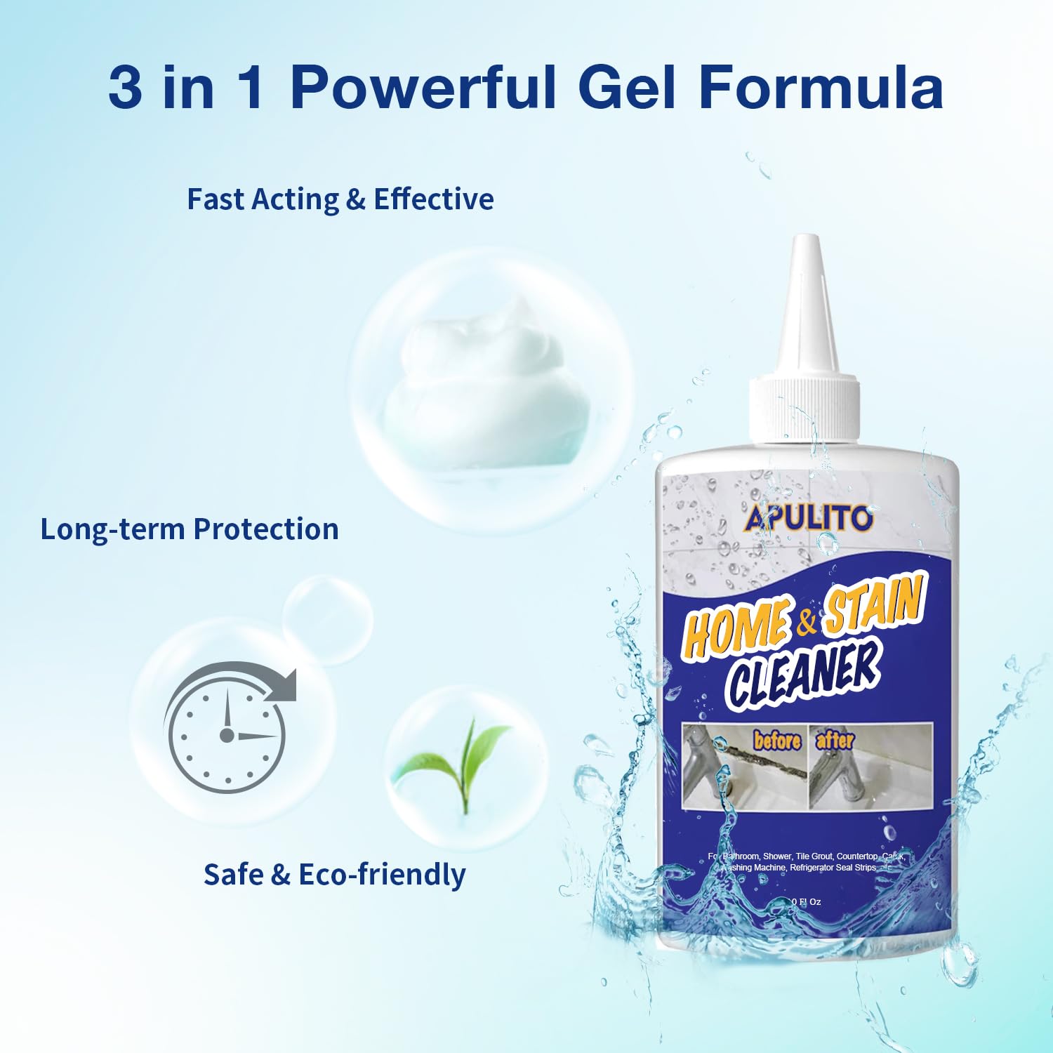 APULITO textura del gel en primer plano demostrando adherencia