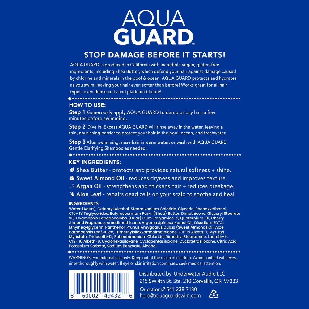 AQUA GUARD instrucciones visuales de uso para aplicar antes de la piscina