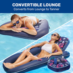 Aqua LEISURE caddy con portavasos que mantiene bebidas y snacks a mano