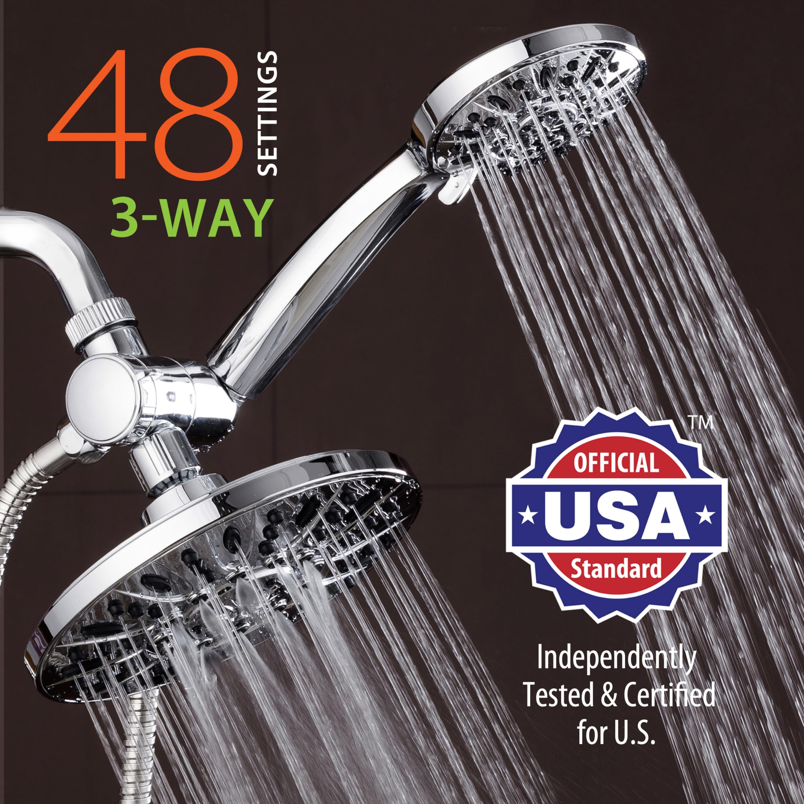 AquaDance detalle cara 7 pulgadas con boquillas rub-clean, cobertura amplia
