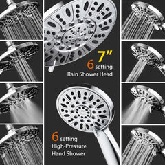 AquaDance mango de ducha manual 4" ergonómico, control cómodo para enjuague