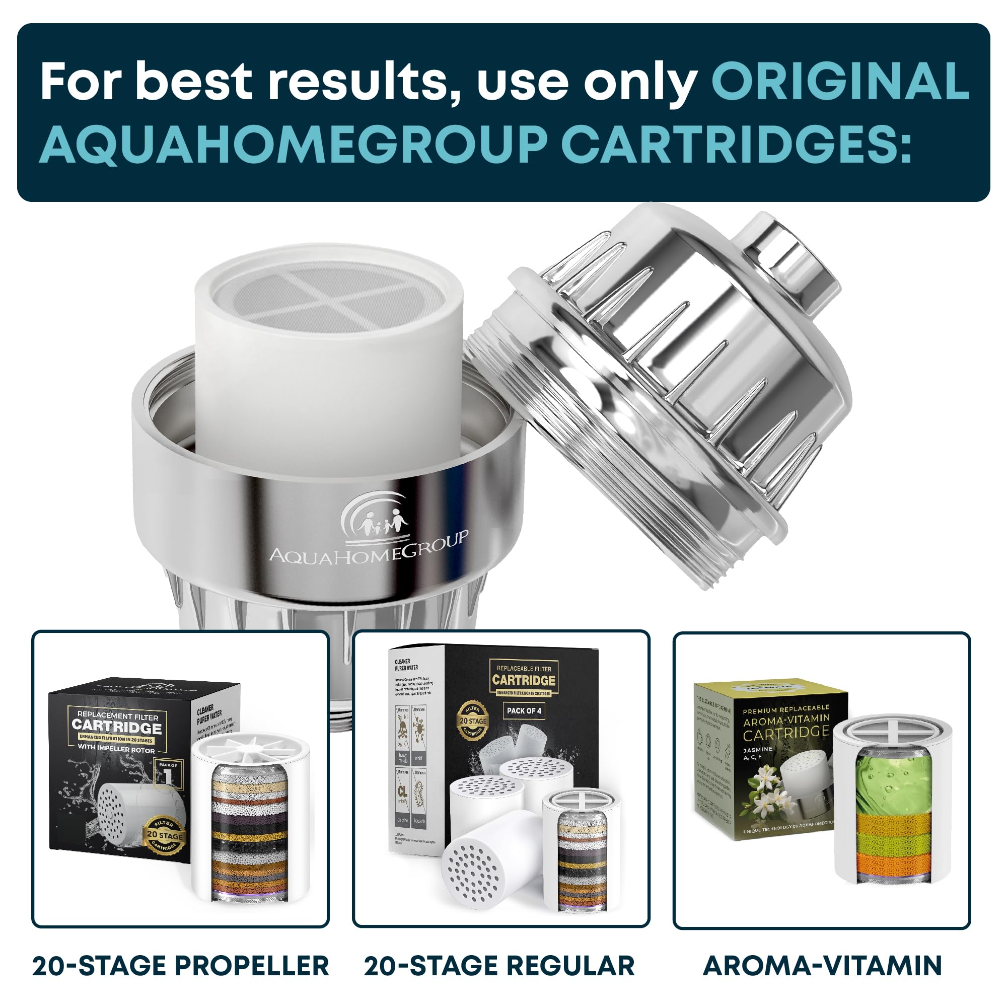 AquaHomeGroup montaje con ducha de mano, compatibilidad universal y flujo constante