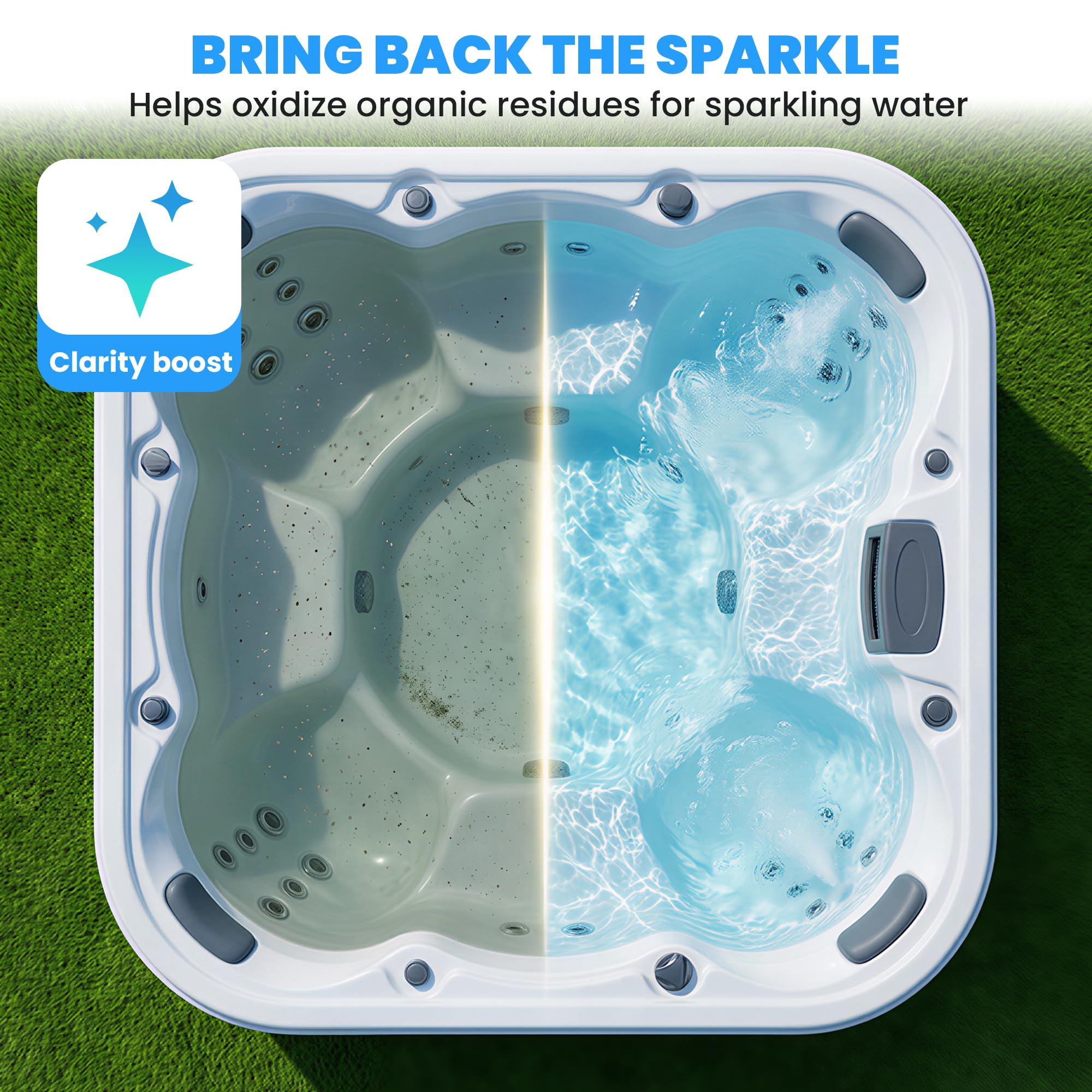 AquaJoyer aplicación al agua en spa con circulación para oxigenación rápida