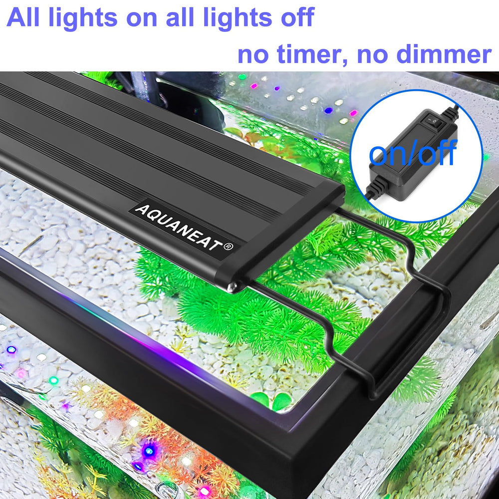 AQUANEAT luz montada sobre acuario de agua dulce realza peces y decoración