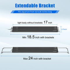 AQUANEAT soportes extensibles ajustables para peceras de 18 a 24 pulgadas