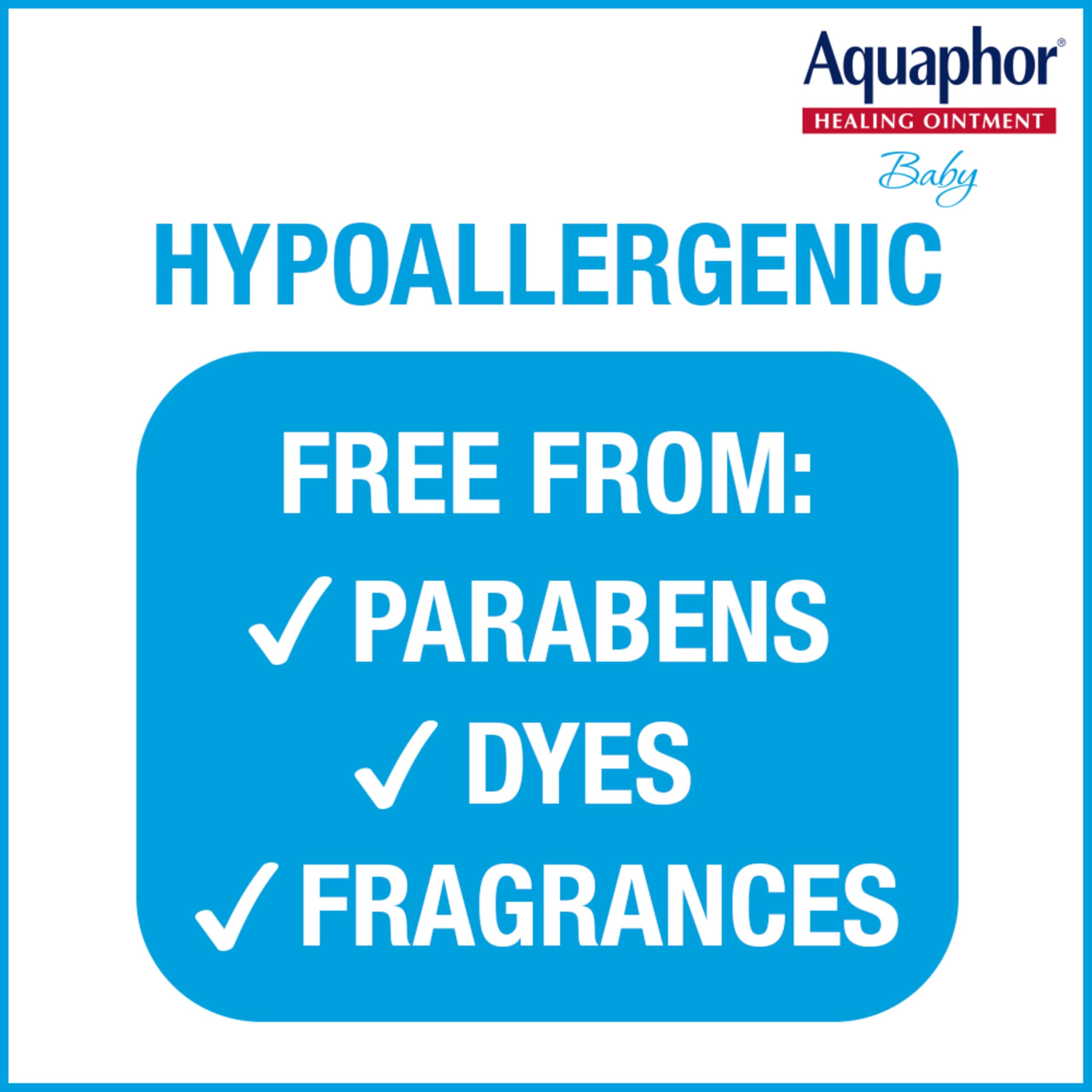 Parent applying Aquaphor at diaper change to protect baby’s skin