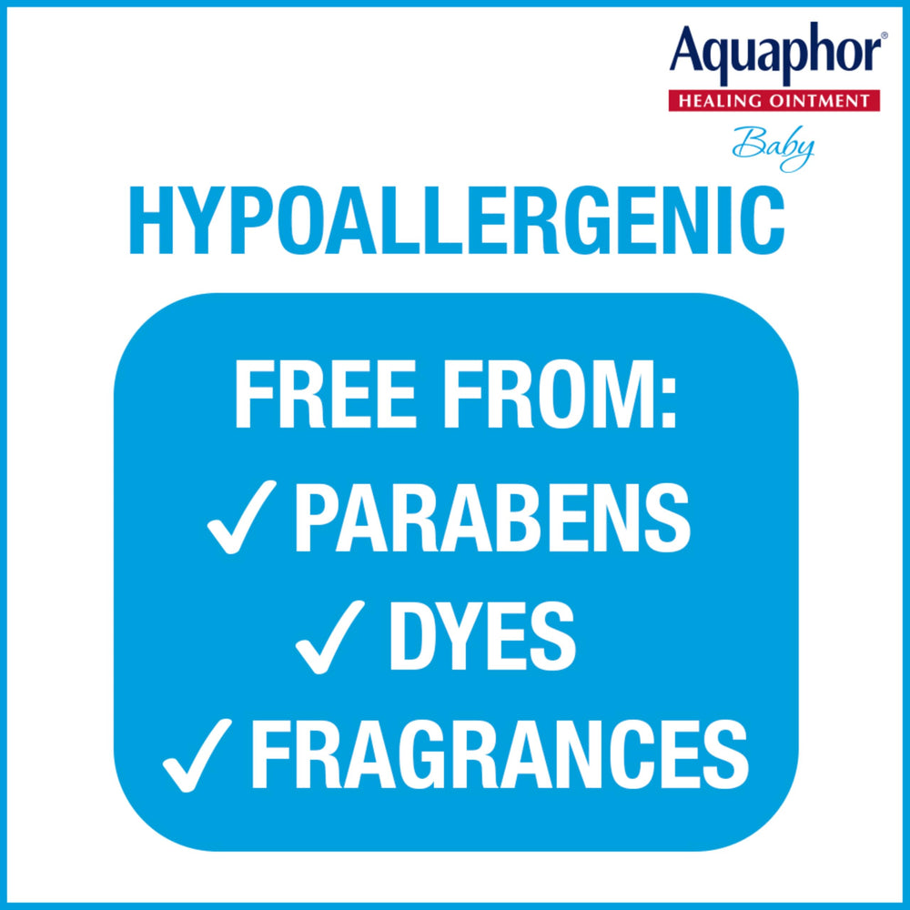 Parent applying Aquaphor at diaper change to protect baby’s skin