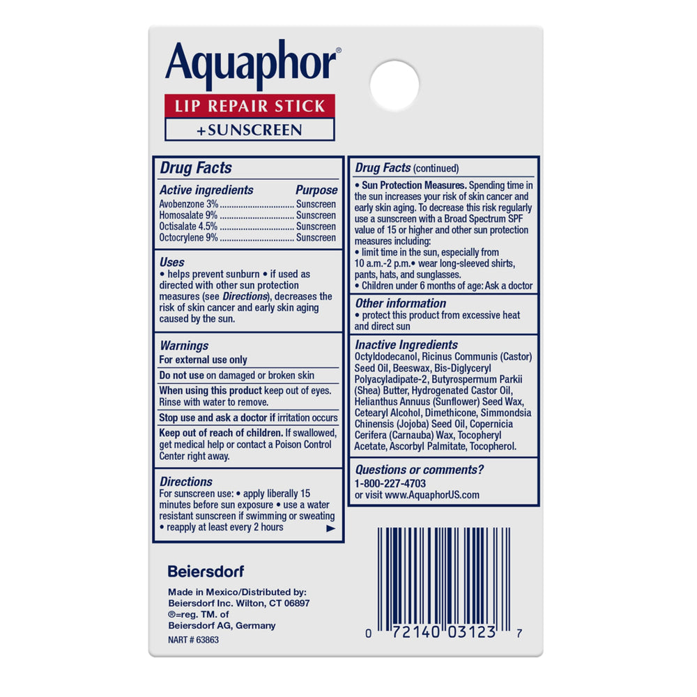 Aquaphor detalle de manteca de karité para nutrición profunda
