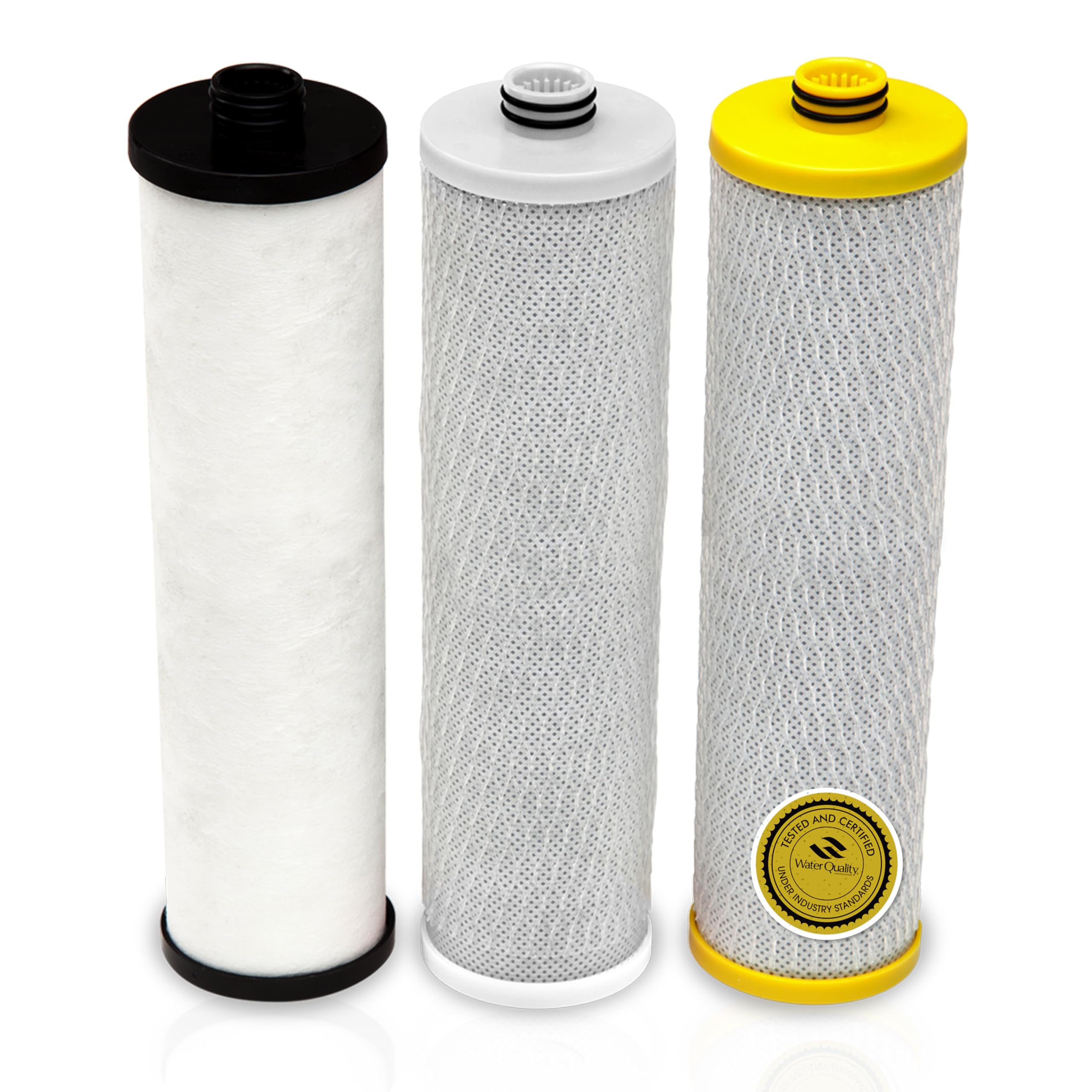 Aquasana empaque AQ-5300+R mostrando cartuchos y beneficios claros