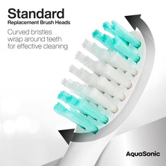 AquaSonic cabezal en uso simulando cepillado para una higiene eficaz diaria